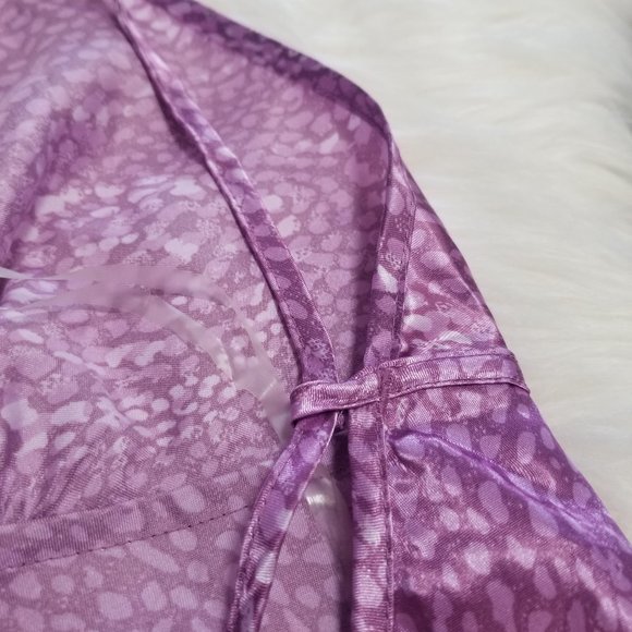 La Vie en Rose 🆕️ Purple Babydoll Satin Chemise XL - Picture 7 of 15
